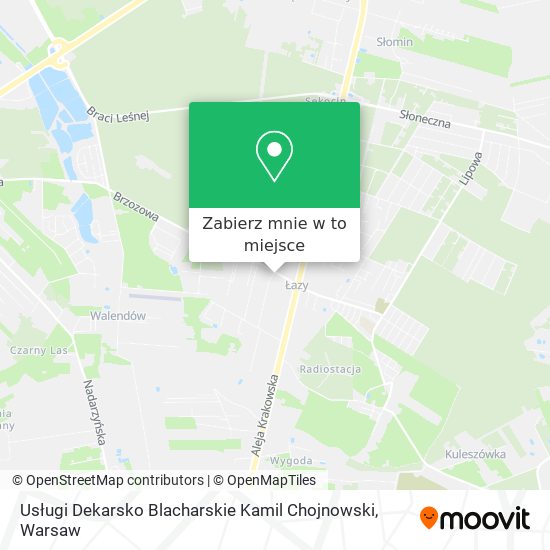 Mapa Usługi Dekarsko Blacharskie Kamil Chojnowski