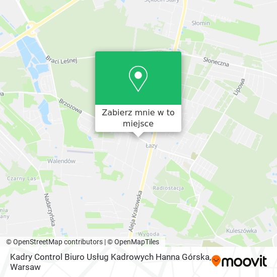 Mapa Kadry Control Biuro Usług Kadrowych Hanna Górska