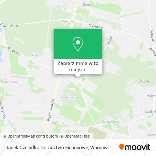 Mapa Jacek Czeladko Doradztwo Finansowe