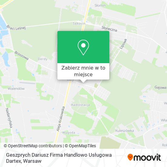 Mapa Geszprych Dariusz Firma Handlowo Usługowa Dartex