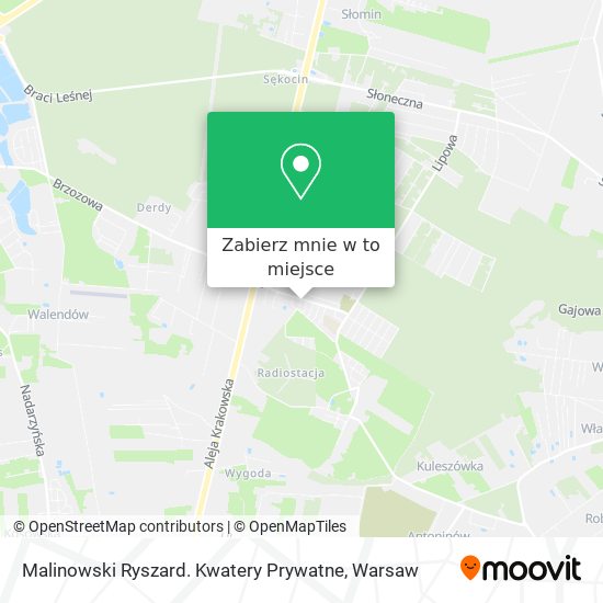 Mapa Malinowski Ryszard. Kwatery Prywatne