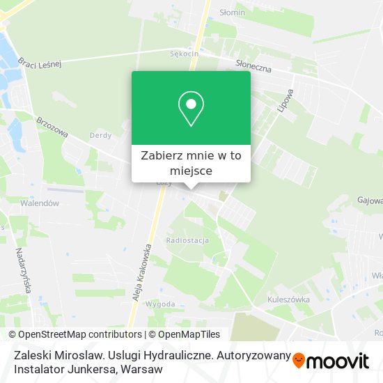 Mapa Zaleski Miroslaw. Uslugi Hydrauliczne. Autoryzowany Instalator Junkersa