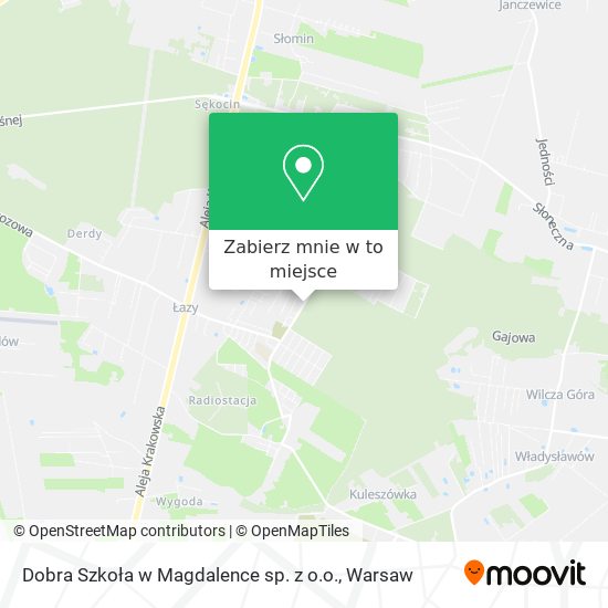 Mapa Dobra Szkoła w Magdalence sp. z o.o.