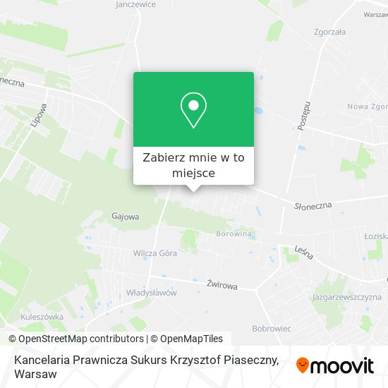 Mapa Kancelaria Prawnicza Sukurs Krzysztof Piaseczny