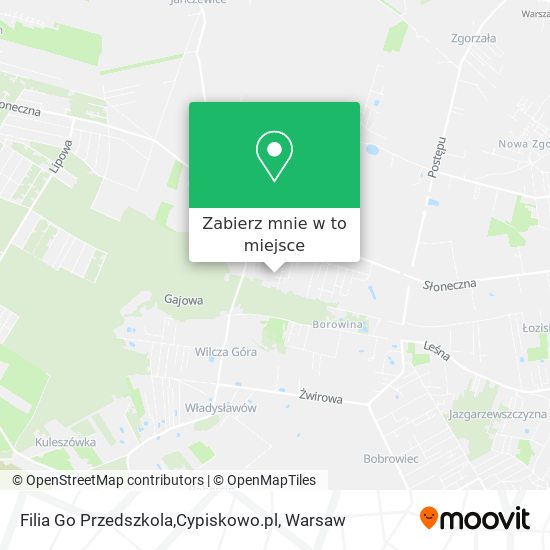 Mapa Filia Go Przedszkola,Cypiskowo.pl