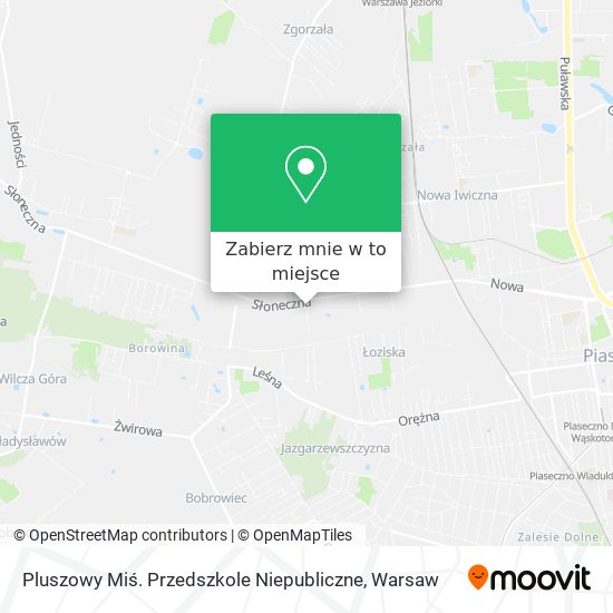 Mapa Pluszowy Miś. Przedszkole Niepubliczne