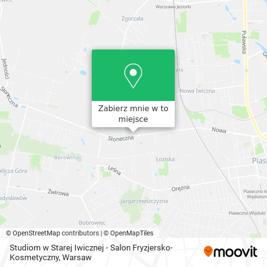 Mapa Studiom w Starej Iwicznej - Salon Fryzjersko-Kosmetyczny