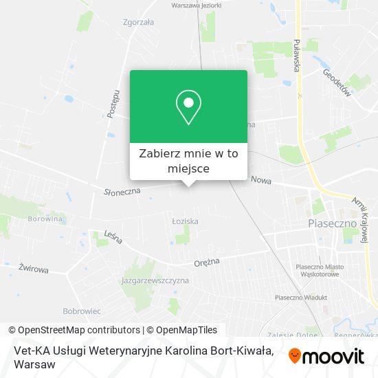 Mapa Vet-KA Usługi Weterynaryjne Karolina Bort-Kiwała