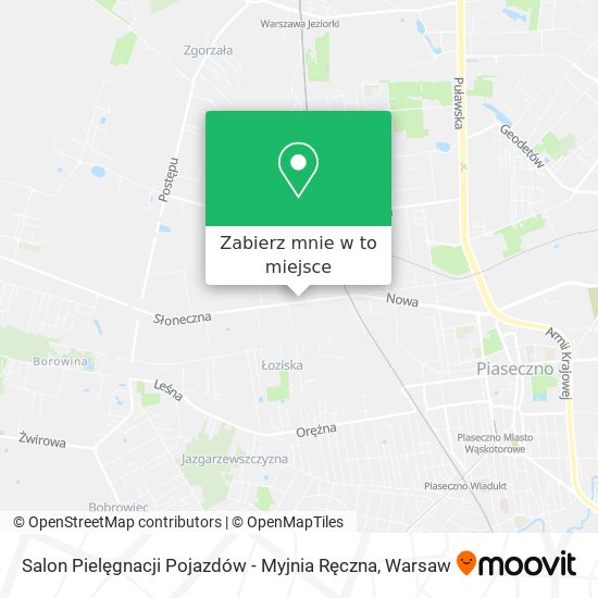 Mapa Salon Pielęgnacji Pojazdów - Myjnia Ręczna