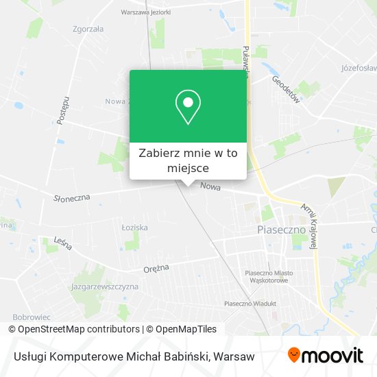 Mapa Usługi Komputerowe Michał Babiński