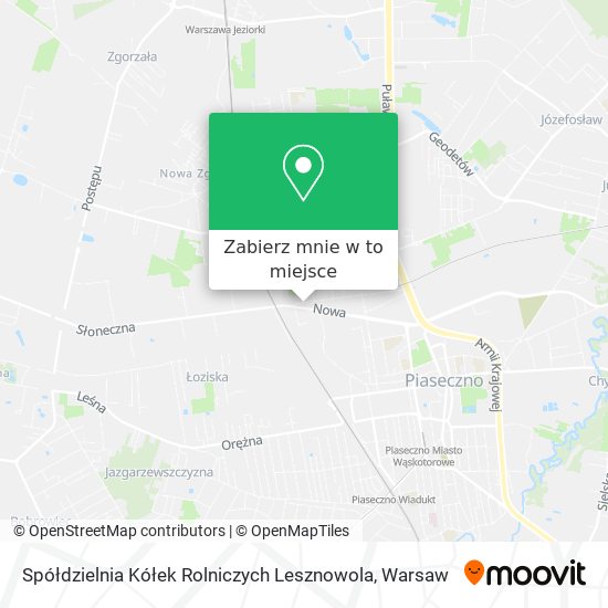 Mapa Spółdzielnia Kółek Rolniczych Lesznowola