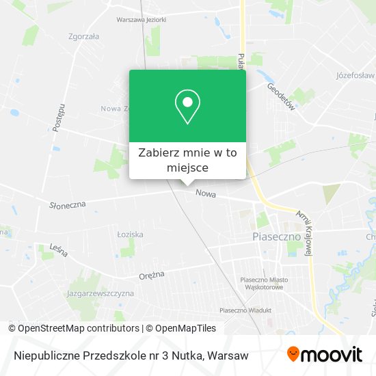 Mapa Niepubliczne Przedszkole nr 3 Nutka