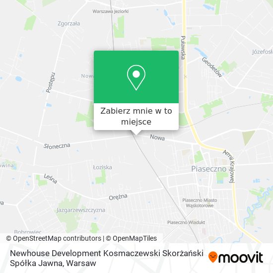 Mapa Newhouse Development Kosmaczewski Skorżański Spółka Jawna