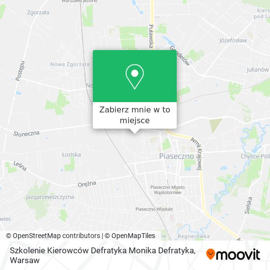 Mapa Szkolenie Kierowców Defratyka Monika Defratyka