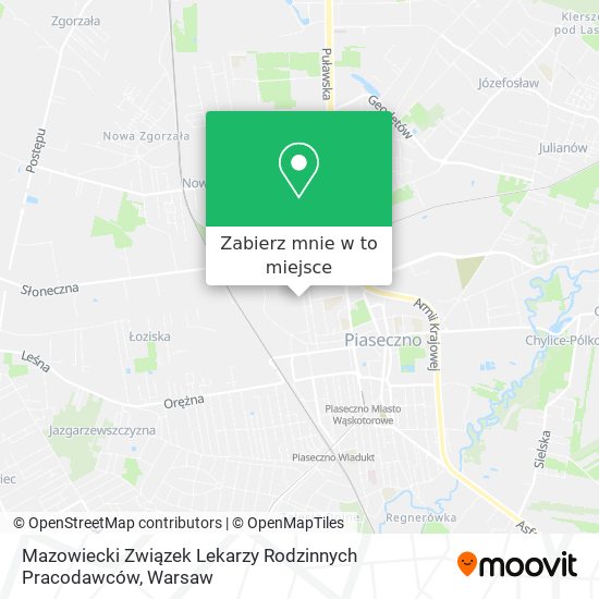 Mapa Mazowiecki Związek Lekarzy Rodzinnych Pracodawców