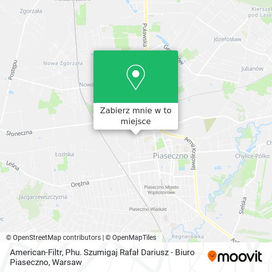 Mapa American-Filtr, Phu. Szumigaj Rafał Dariusz - Biuro Piaseczno