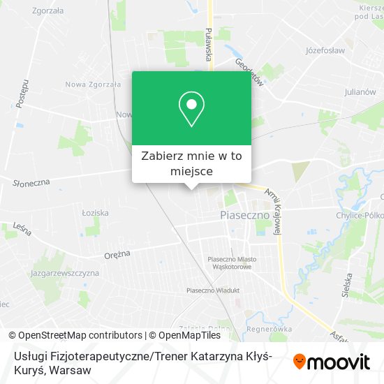 Mapa Usługi Fizjoterapeutyczne / Trener Katarzyna Kłyś-Kuryś