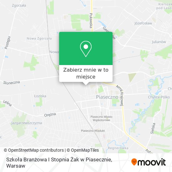 Mapa Szkoła Branżowa I Stopnia Żak w Piasecznie