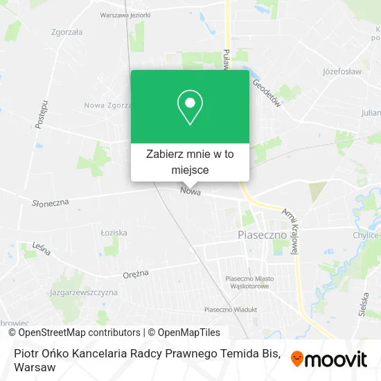 Mapa Piotr Ońko Kancelaria Radcy Prawnego Temida Bis