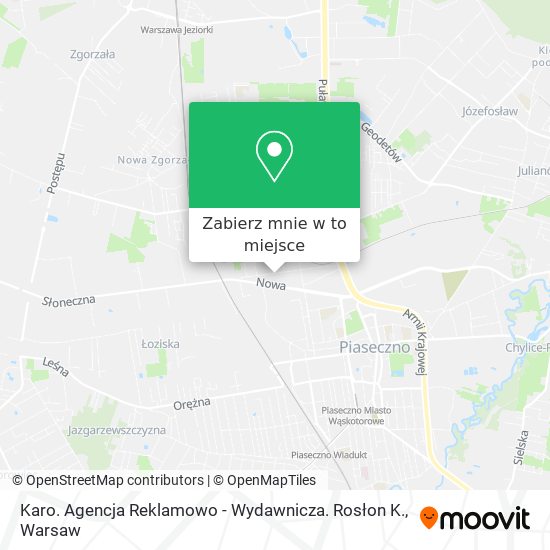 Mapa Karo. Agencja Reklamowo - Wydawnicza. Rosłon K.