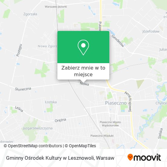 Mapa Gminny Ośrodek Kultury w Lesznowoli