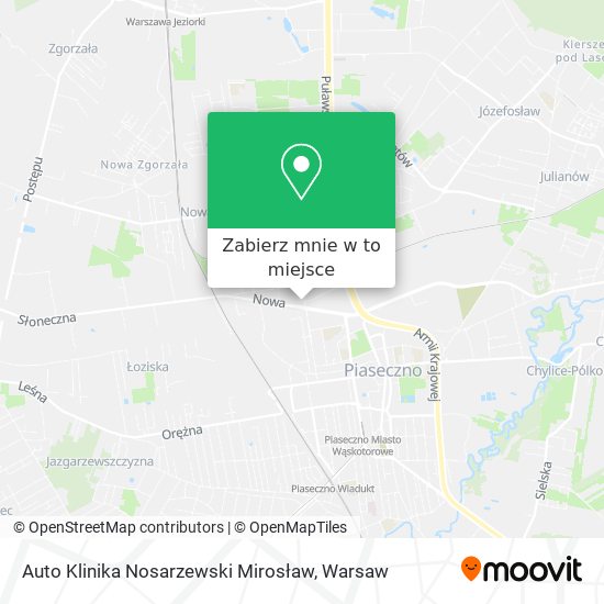 Mapa Auto Klinika Nosarzewski Mirosław