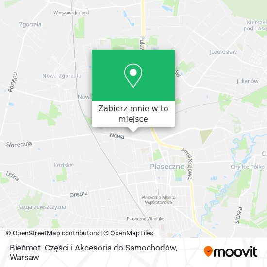 Mapa Bieńmot. Części i Akcesoria do Samochodów