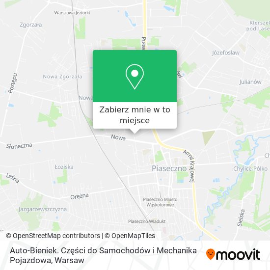 Mapa Auto-Bieniek. Części do Samochodów i Mechanika Pojazdowa