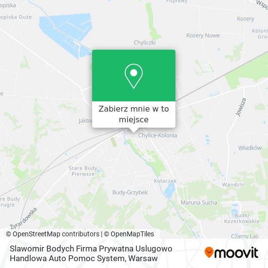 Mapa Slawomir Bodych Firma Prywatna Uslugowo Handlowa Auto Pomoc System