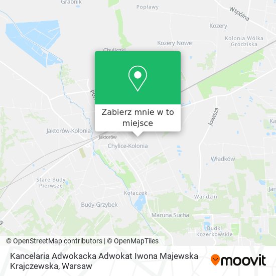 Mapa Kancelaria Adwokacka Adwokat Iwona Majewska Krajczewska