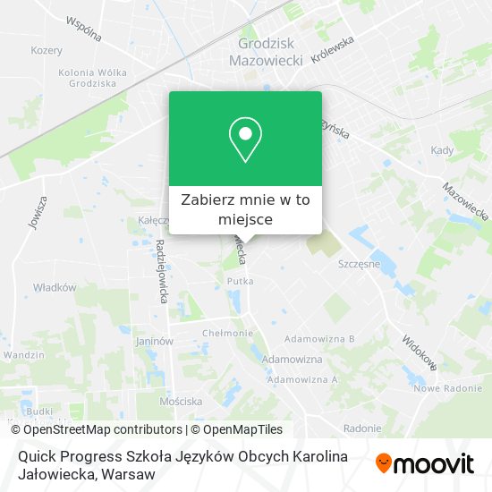 Mapa Quick Progress Szkoła Języków Obcych Karolina Jałowiecka