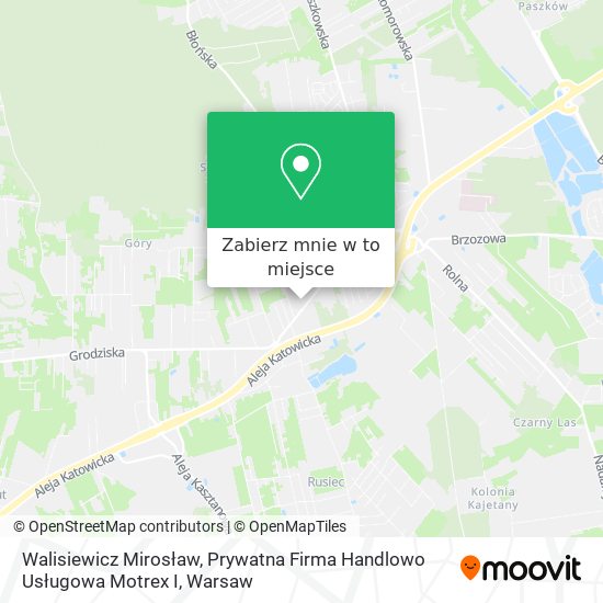 Mapa Walisiewicz Mirosław, Prywatna Firma Handlowo Usługowa Motrex I