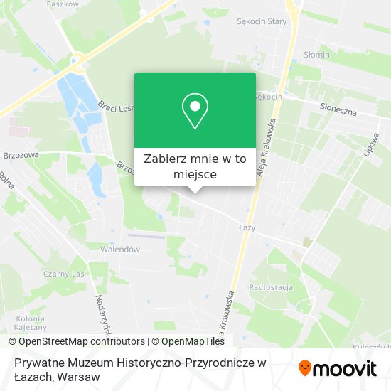 Mapa Prywatne Muzeum Historyczno-Przyrodnicze w Łazach