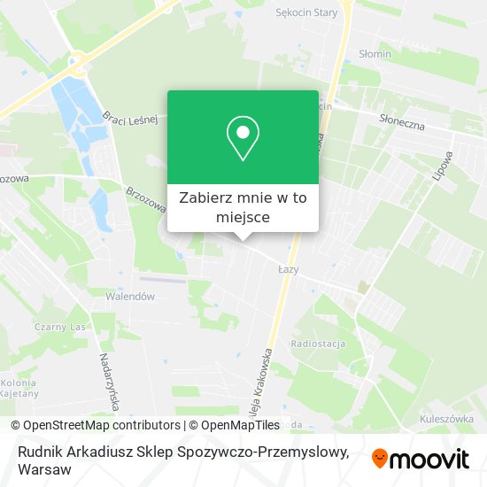 Mapa Rudnik Arkadiusz Sklep Spozywczo-Przemyslowy