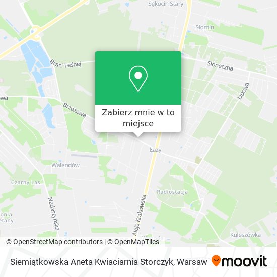 Mapa Siemiątkowska Aneta Kwiaciarnia Storczyk