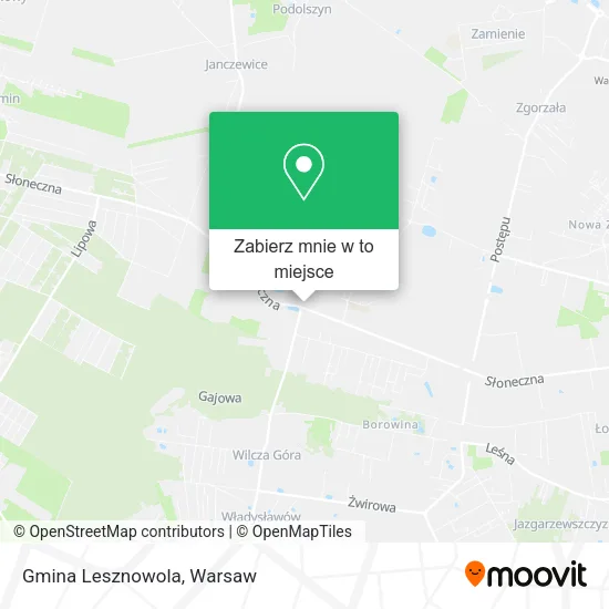 Mapa Gmina Lesznowola