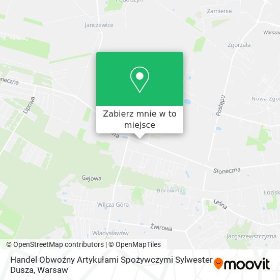 Mapa Handel Obwoźny Artykułami Spożywczymi Sylwester Dusza