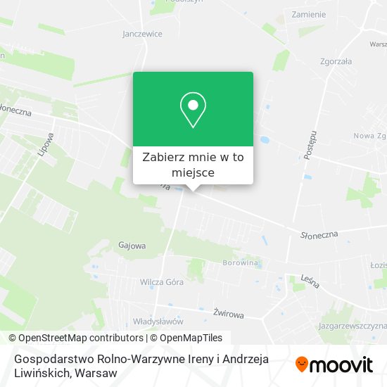 Mapa Gospodarstwo Rolno-Warzywne Ireny i Andrzeja Liwińskich