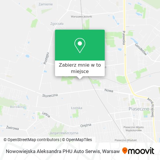 Mapa Nowowiejska Aleksandra PHU Auto Serwis