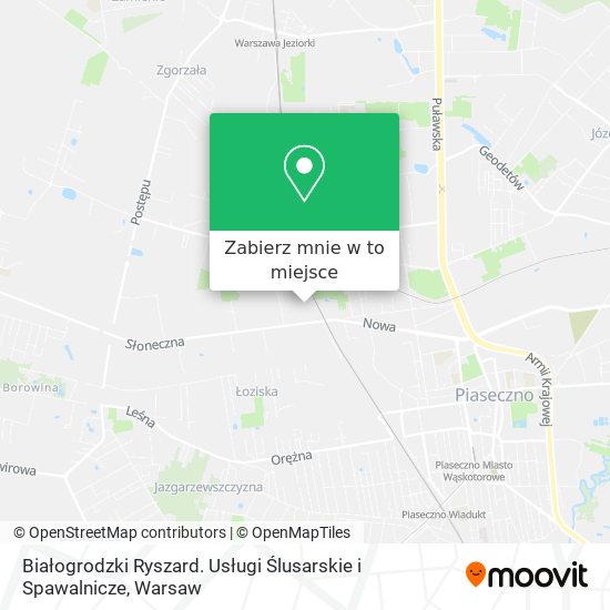 Mapa Białogrodzki Ryszard. Usługi Ślusarskie i Spawalnicze