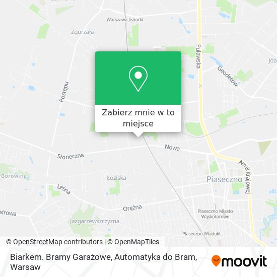 Mapa Biarkem. Bramy Garażowe, Automatyka do Bram