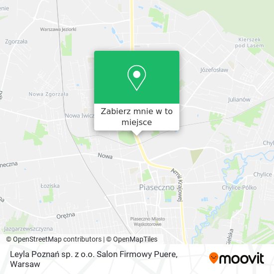 Mapa Leyla Poznań sp. z o.o. Salon Firmowy Puere