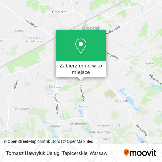 Mapa Tomasz Hawryluk Usługi Tapicerskie