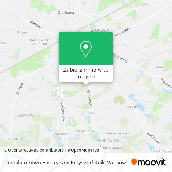 Mapa Instalatorstwo Elektryczne Krzysztof Kuik