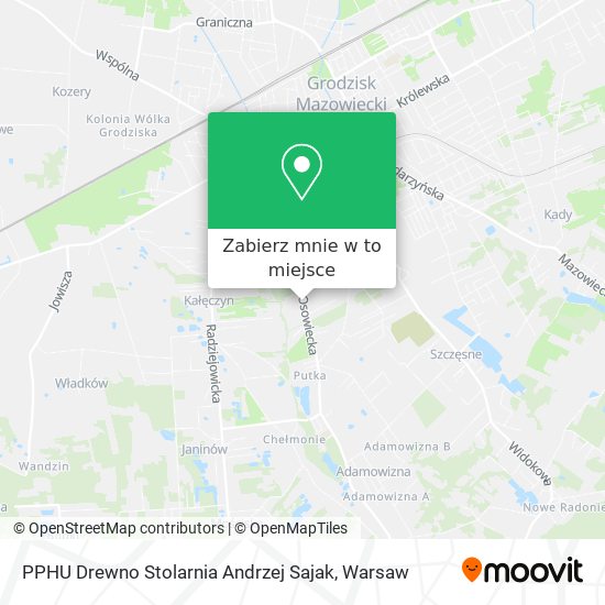 Mapa PPHU Drewno Stolarnia Andrzej Sajak