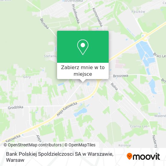 Mapa Bank Polskiej Spoldzielczosci SA w Warszawie