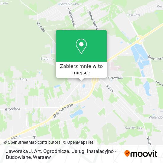 Mapa Jaworska J. Art. Ogrodnicze. Usługi Instalacyjno - Budowlane