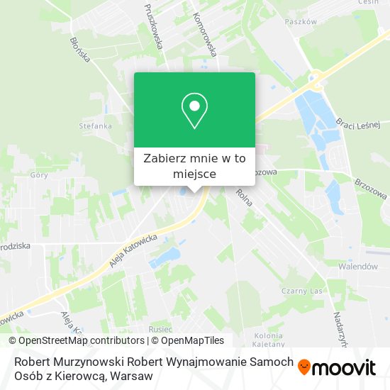 Mapa Robert Murzynowski Robert Wynajmowanie Samoch Osób z Kierowcą