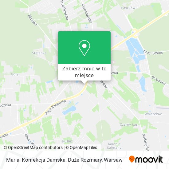 Mapa Maria. Konfekcja Damska. Duże Rozmiary