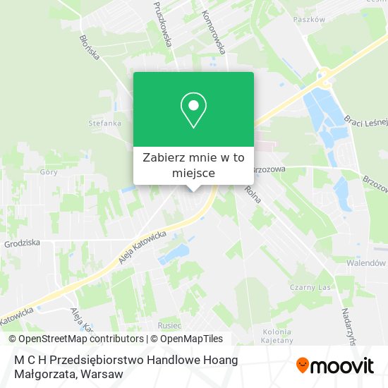 Mapa M C H Przedsiębiorstwo Handlowe Hoang Małgorzata